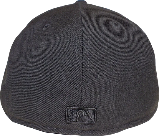 New Era Montreal Expos Black on Black MLB Baseball 59FIFTY Fitted Hat - Black & Black Logo