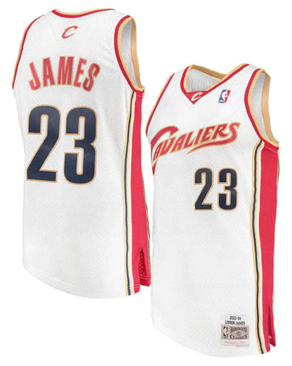 Mitchell & Ness Men's NBA Cleveland Cavaliers LeBron James 2003-04 Hardwood Classics Swingman Jersey - White