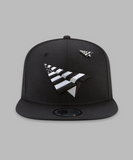 Paper Plane Original Crown Old School Snapback Hat with Green Undervisor