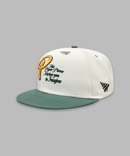 Paper Planes Scripted Mantra Color block Snapback Hat - White