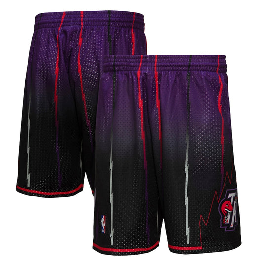 Youth Mitchell & Ness Purple/Black Toronto Raptors 1998/99 Hardwood Classics Fadeaway Reload 3.0 Swingman Shorts