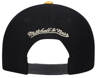 Men's Mitchell & Ness Black Toronto Raptors Dribble Gold Tip II - Snapback Hat