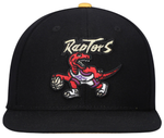 Men's Mitchell & Ness Black Toronto Raptors Dribble Gold Tip II - Snapback Hat