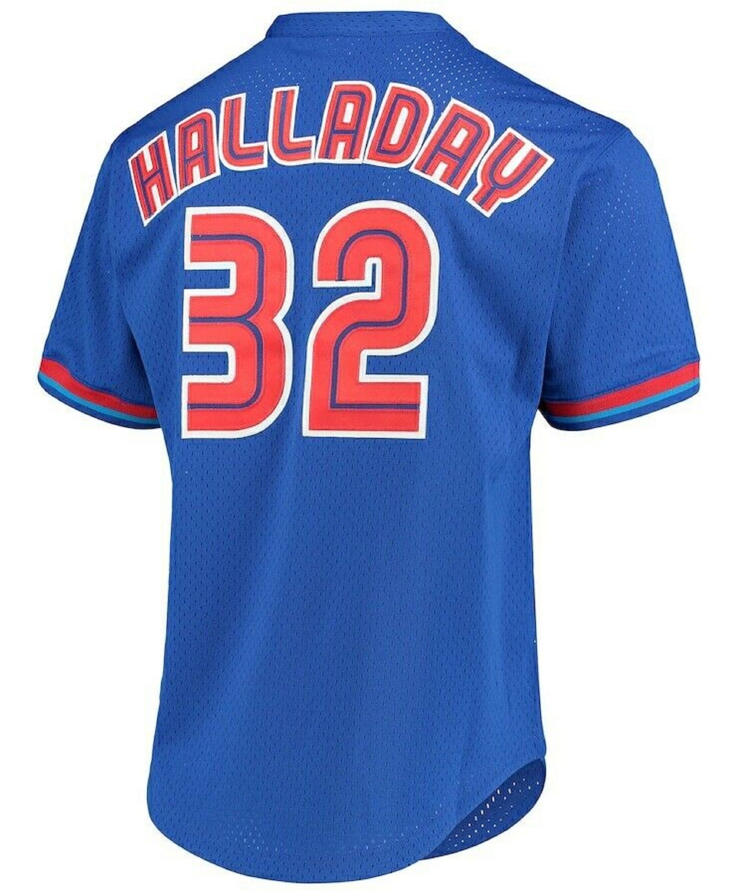Mitchell & Ness Men's MLB Toronto Blue Jays Roy Halladay #32 Cooperstown Mesh Batting Practice Jersey - Royal
