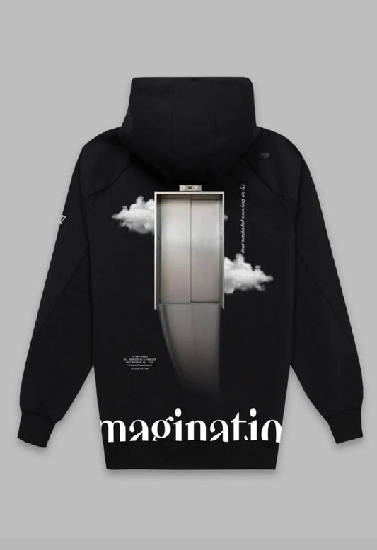 PAPER PLANES HOODIE- ELEVATED DREAMS BLACK