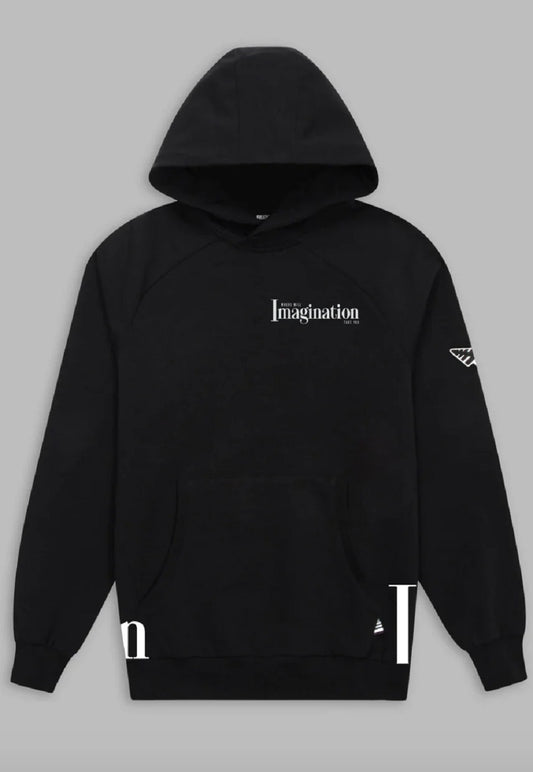 PAPER PLANES HOODIE- ELEVATED DREAMS BLACK
