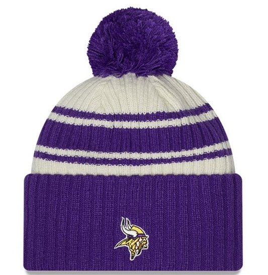 New Era Minnesota Vikings 2022 NFL Official Sideline Cold Weather Sport Knit Hat