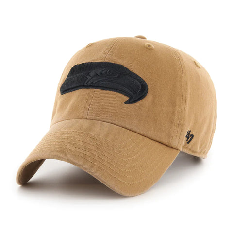 Seattle Seahawks '47 Clean Up Adjustable Cap - Dune & Black Logo