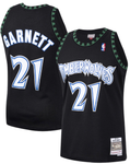 Men's Mitchell & Ness NBA Kevin Garnett Minnesota Timberwolves 1997/98 Hardwood Classics Swingman Jersey - Black