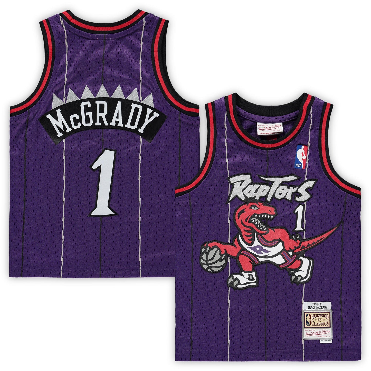 Men's Tracy McGrady #1 Toronto Raptors Mitchell & Ness Swingman Jersey - Purple