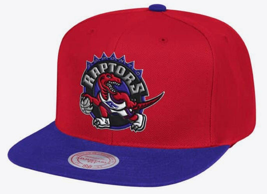 Men's Toronto Raptors Mitchell & Ness Purple/Red Two-Tone Wool Snapback Hat