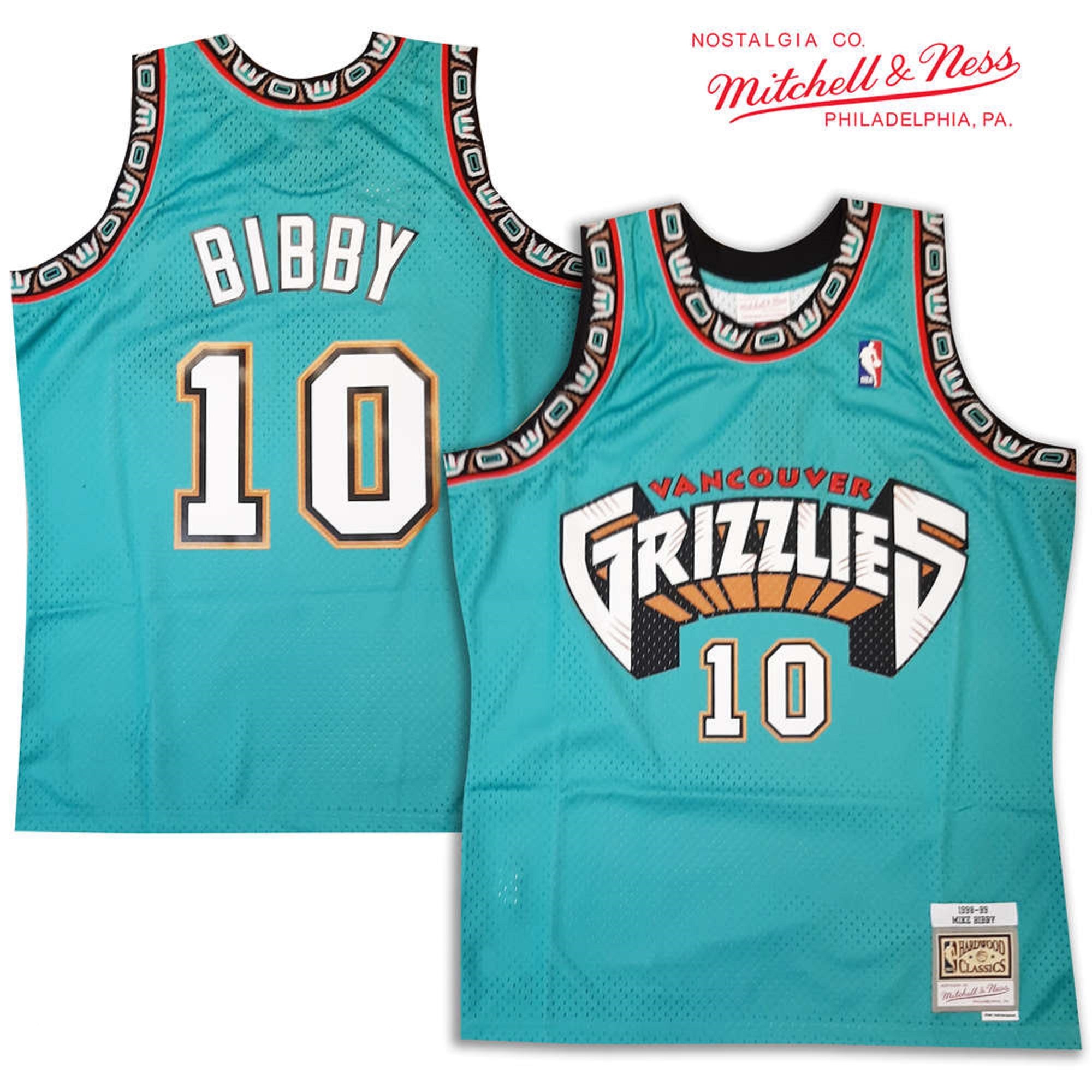 マイクビビー Mitchell&Ness ユニフォーム grizzlies XL Men's Vancouver Grizzlies Mike Bibby #10 Teal Mitchell N Ness