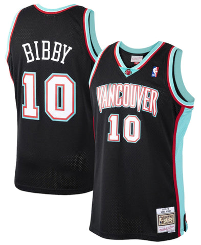 Men's Mitchell & Ness Mike Bibby Black Vancouver Grizzlies 2000-2001 Hardwood Classics Swingman Jersey