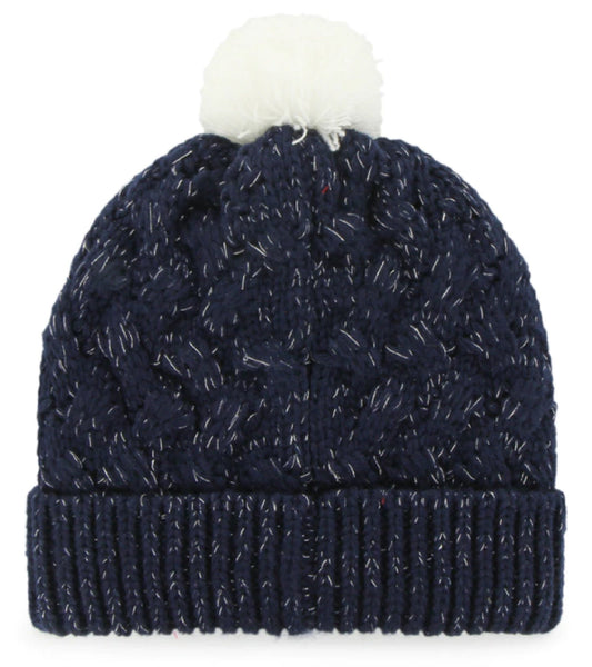 Toronto Maple Leafs Women's '47 Fiona Cuff Knit Toque - Navy Metallic