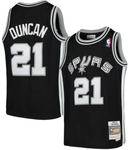 Tim Duncan #21 San Antonio Spurs Mitchell & Ness Hardwood Classics Swingman Jersey – Black/Grey