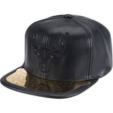 Men's Mitchell & Ness Chicago Bulls Day 1 Snapback Hat - Black/Gold