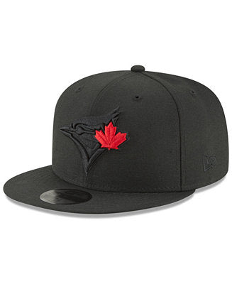 New Era Toronto Blue Jays 59Fifty Mens Fitted Hat - Black & Red Maple Leaf