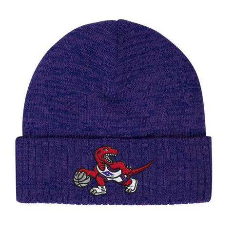 Toronto Raptors Mitchell & Ness Patch Knit Hat - Purple