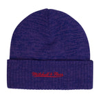 Toronto Raptors Mitchell & Ness Patch Knit Hat - Purple