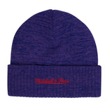 Toronto Raptors Mitchell & Ness Patch Knit Hat - Purple