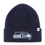 Men's '47 Navy Raised Seattle Seahawks Primary Basic Cuffed Knit Hat