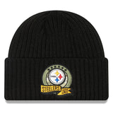 Pittsburgh Steelers New Era 2022 Salute to Service Knit Hat - Black