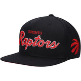 Men's Mitchell & Ness Black Toronto Raptors Foundation Script Snapback Hat