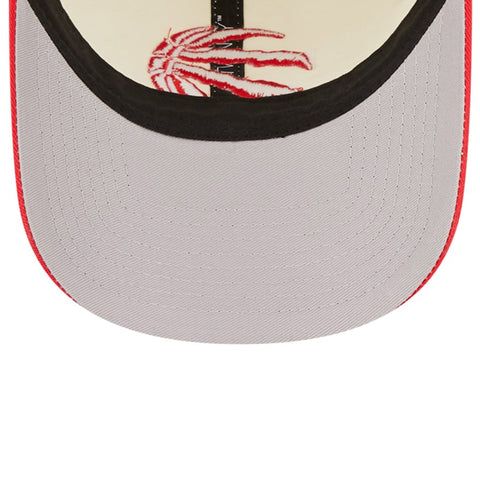 Men s New Era Cream Red Toronto Raptors 2022 NBA Draft 9TWENTY Adjustable Hat