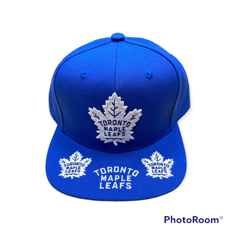 Mitchell and Ness Toronto Maple Leaf Snapback Hat with Logo on Brim